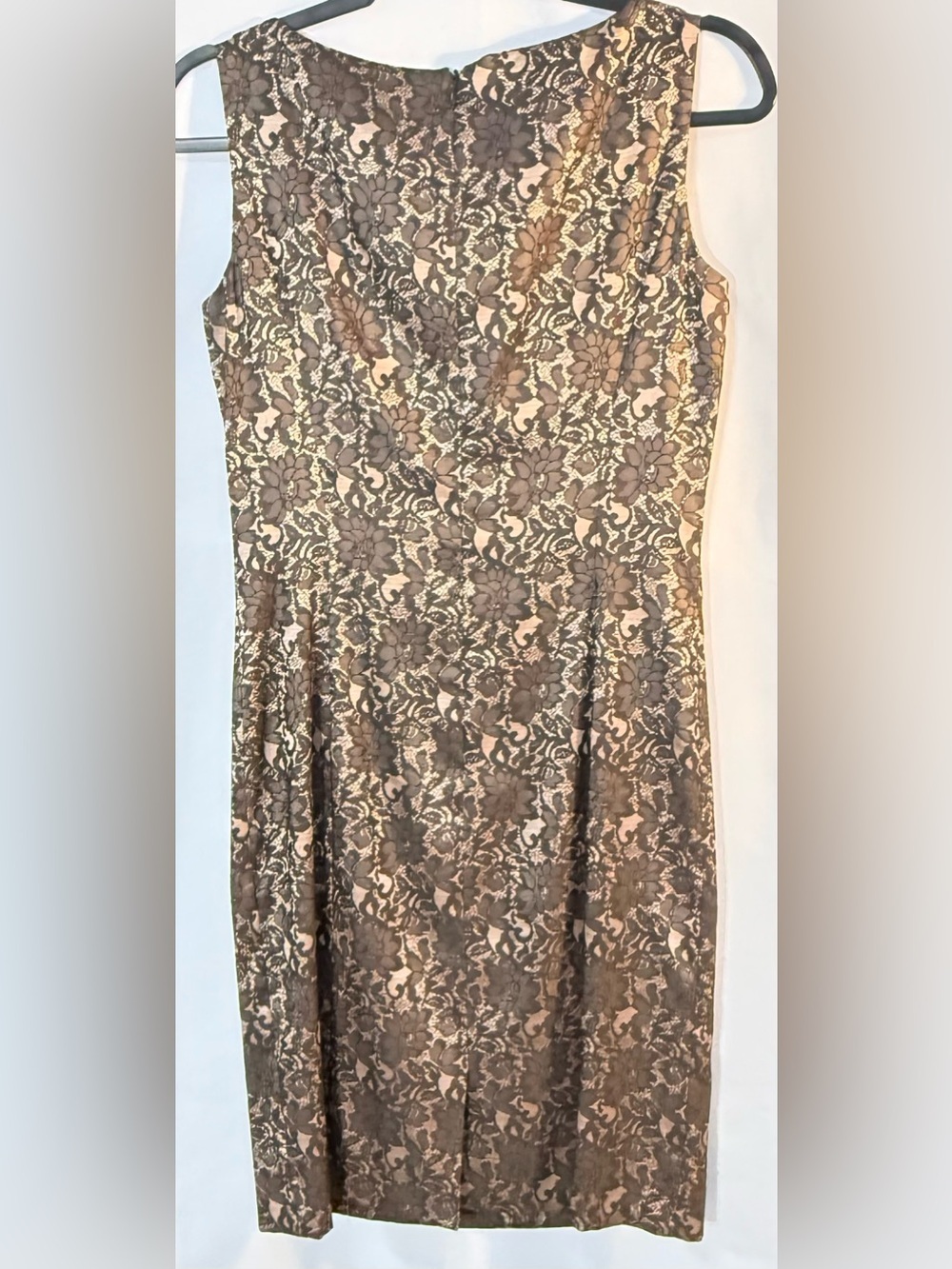 Tahari Arthur S Levine Beaded Lace Sheath Dress Size 2 Cocktail Wedding Guest - Picture 5 of 6